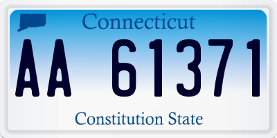 CT license plate AA61371