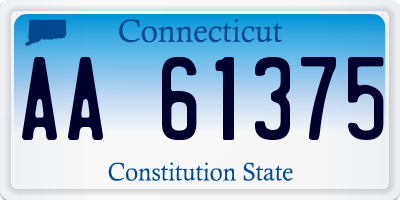 CT license plate AA61375