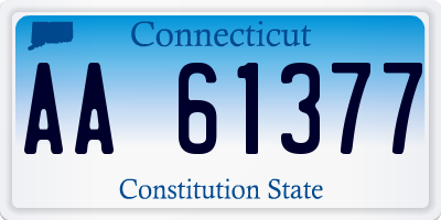 CT license plate AA61377