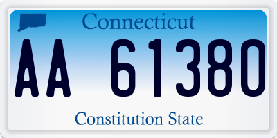 CT license plate AA61380