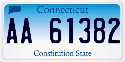 CT license plate AA61382