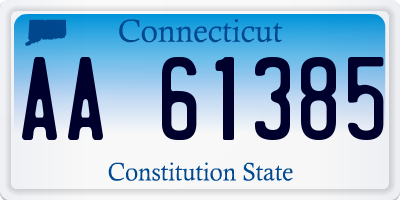 CT license plate AA61385