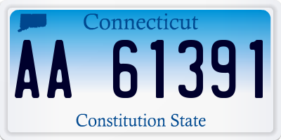 CT license plate AA61391