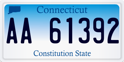 CT license plate AA61392