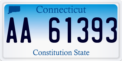 CT license plate AA61393