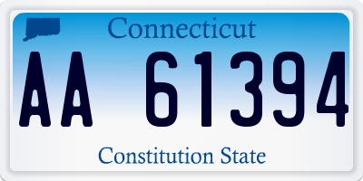 CT license plate AA61394