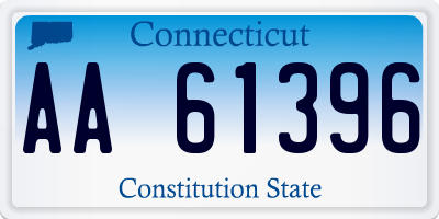 CT license plate AA61396