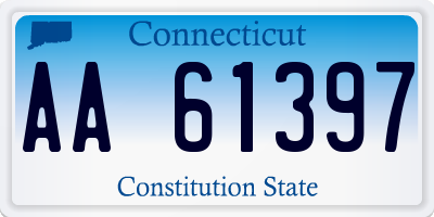 CT license plate AA61397