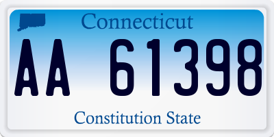 CT license plate AA61398