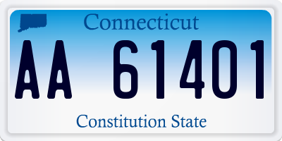 CT license plate AA61401