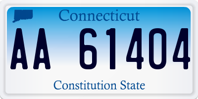 CT license plate AA61404