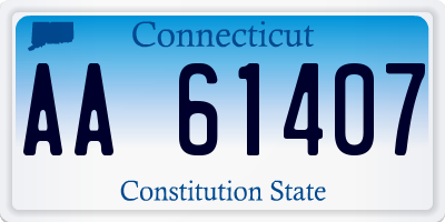 CT license plate AA61407