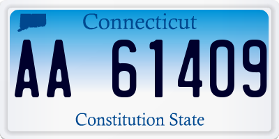 CT license plate AA61409