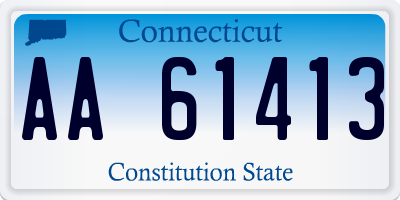 CT license plate AA61413