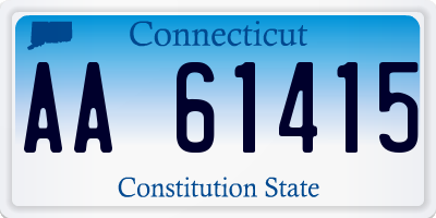 CT license plate AA61415