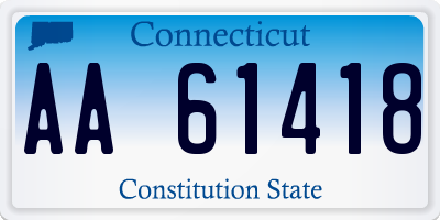 CT license plate AA61418