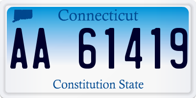 CT license plate AA61419