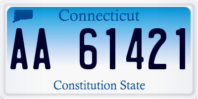 CT license plate AA61421