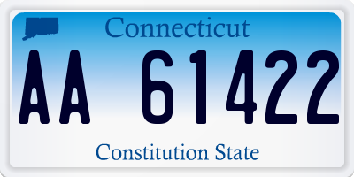 CT license plate AA61422