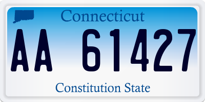 CT license plate AA61427