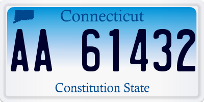 CT license plate AA61432