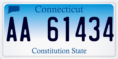 CT license plate AA61434