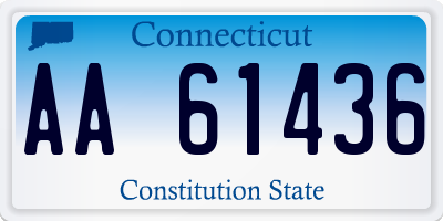 CT license plate AA61436