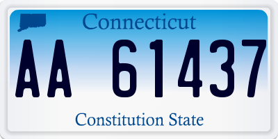 CT license plate AA61437