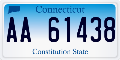 CT license plate AA61438