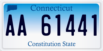 CT license plate AA61441