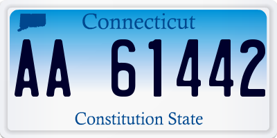 CT license plate AA61442