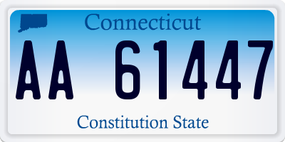 CT license plate AA61447