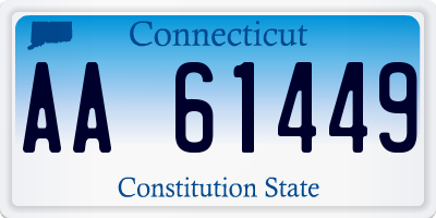 CT license plate AA61449