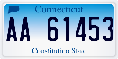 CT license plate AA61453