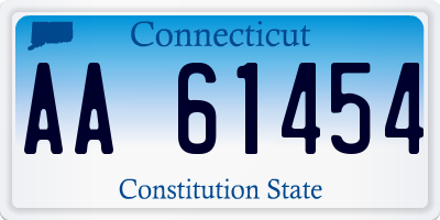 CT license plate AA61454