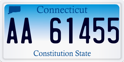 CT license plate AA61455