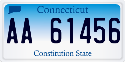 CT license plate AA61456