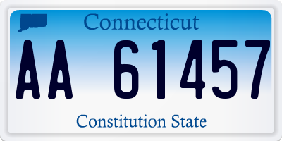 CT license plate AA61457