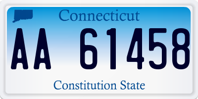 CT license plate AA61458