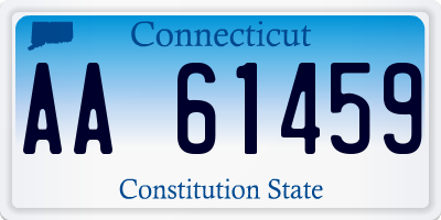 CT license plate AA61459