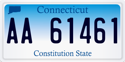 CT license plate AA61461