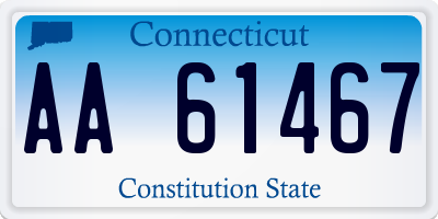 CT license plate AA61467