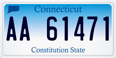 CT license plate AA61471