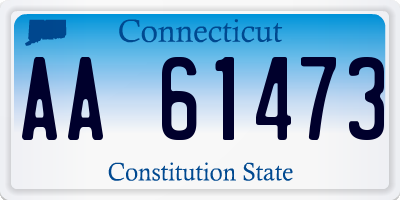 CT license plate AA61473