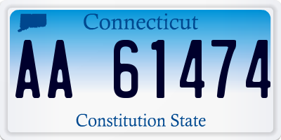 CT license plate AA61474