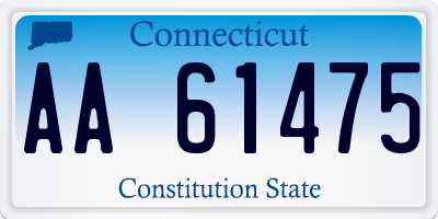 CT license plate AA61475