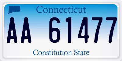 CT license plate AA61477