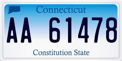 CT license plate AA61478