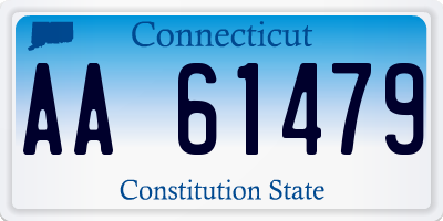 CT license plate AA61479