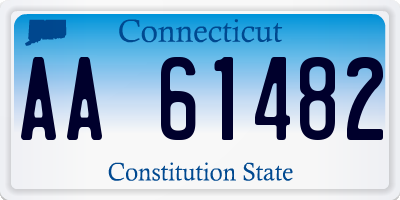 CT license plate AA61482